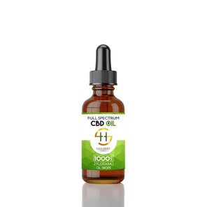 Health Synergy Full Spectrum 1000mg CBD Oil – natural hemp extract tincture for stress relief, relaxation, and daily wellness – 60ml bottle.
