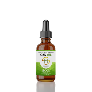 Health Synergy Full Spectrum 500mg CBD Oil – natural hemp extract tincture for stress relief, relaxation, and daily wellness – 30ml bottle.