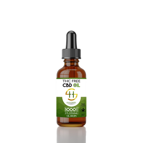 Health Synergy THC Free Broad Spectrum 1000mg CBD Oil – natural hemp extract tincture for stress relief, relaxation, and daily wellness – 60ml bottle.