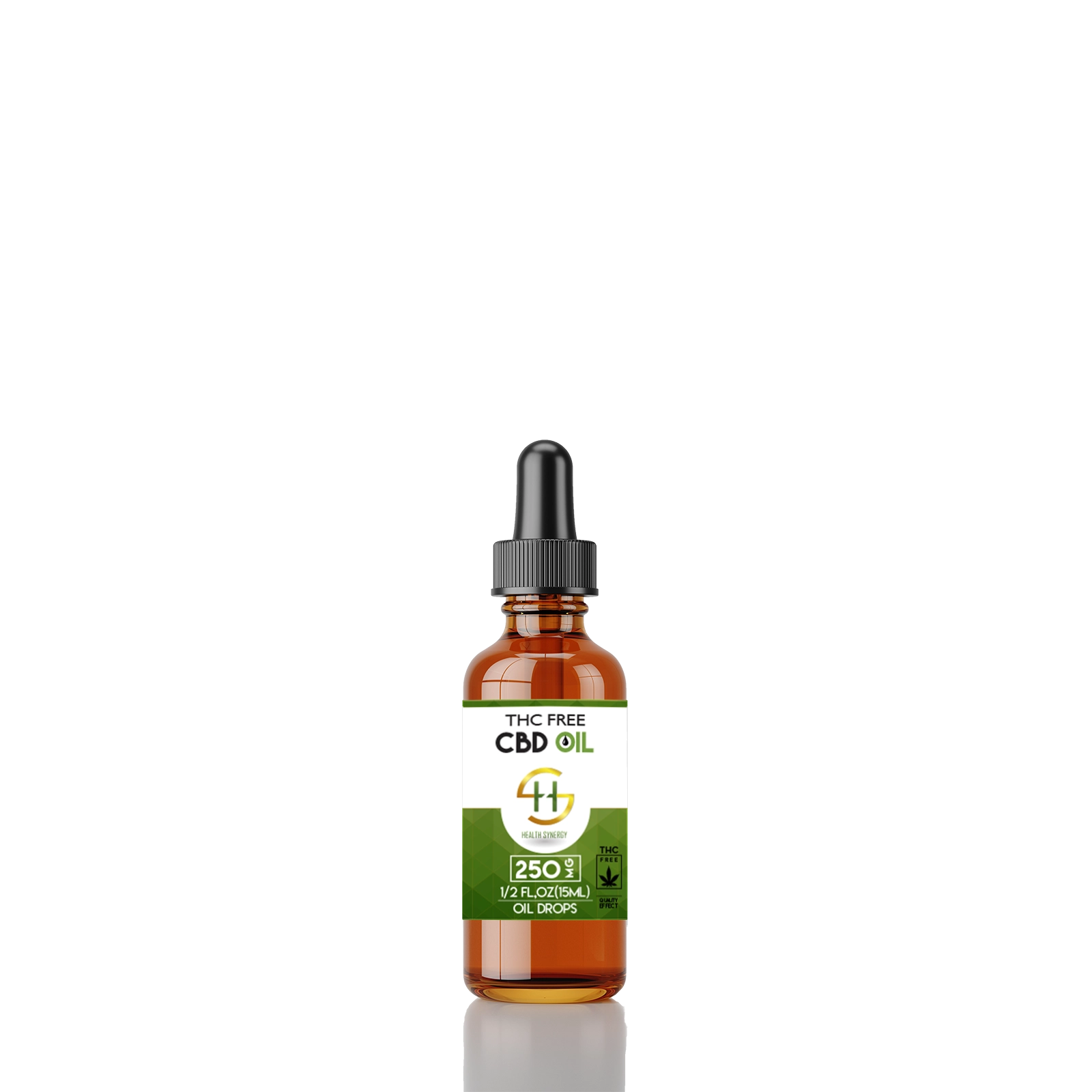 Health Synergy THC Free Broad Spectrum 250mg CBD Oil – natural hemp extract tincture for stress relief, relaxation, and daily wellness – 15ml bottle.